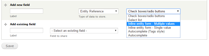 Ejemplo widgets de IEF